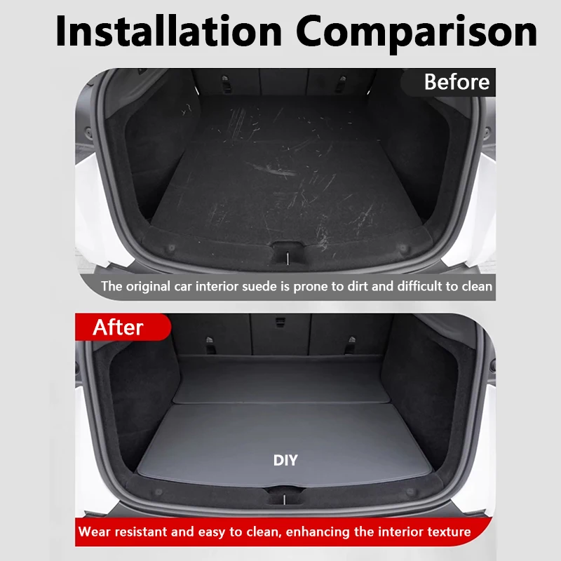 For Tesla Model Y Juniper Model 3 Highland 2017-2026 Trunk Mat Full Coverage Seat Backrest Protective Cargo Liner Anti Dirty Pad