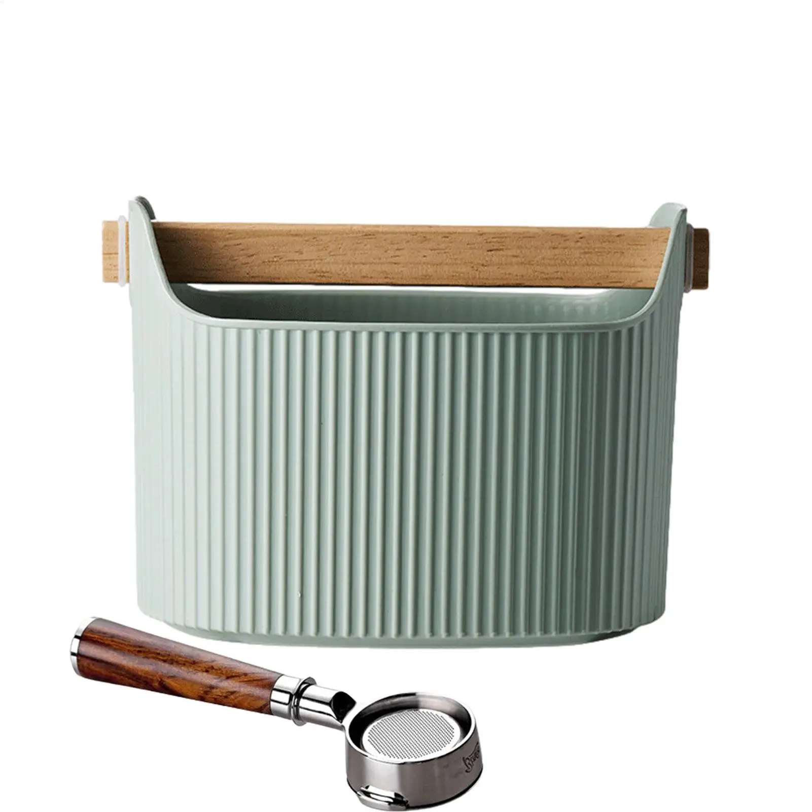 Espresso Dump Bin Removable Espresso Bucket Shock-Absorbent Coffee Knock Box Anti-slip Espresso Dump Bin Coffee Ground Dump Bin