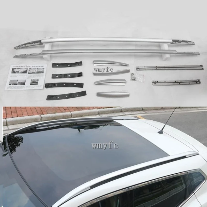 For Nissan Qashqai J11 2019 2020 Silver! Roof Rack Side Rails Bars Luggage Carrier Car accessories