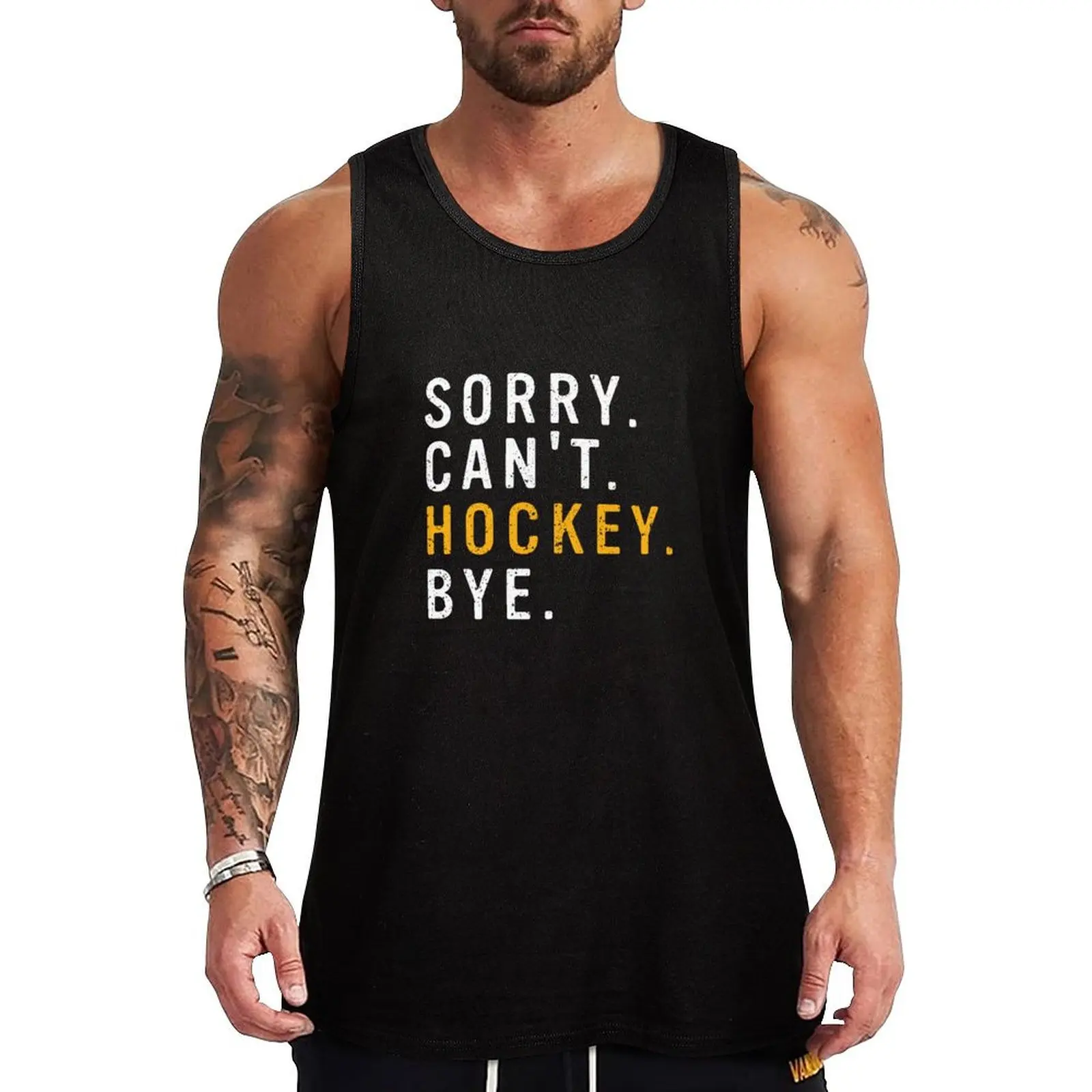 

Sorry. Can't. Hockey. Bye. Shirt Tank Top Abstract Graphic Tank Top Art Print Sleeveless