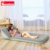 CAMEBUST Interior Air Mattress Foldable Air Mats Inflatable Sleeping Mattress Adjustable Sofa Bed Home&Outdoor use Brown/Grey