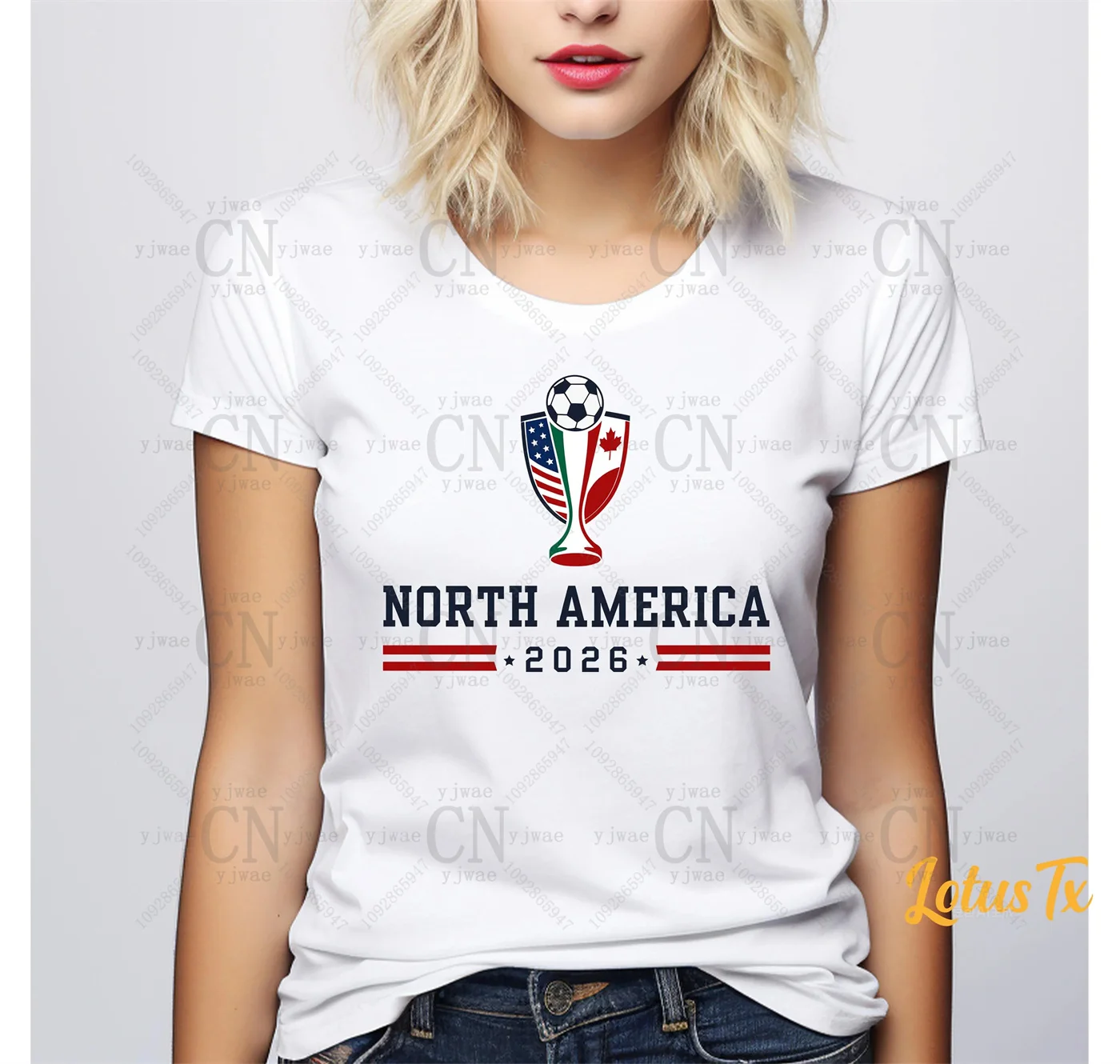 Camiseta de la Copa Mundial de Fútbol 2026 de América del Norte, Camiseta de Aficionado, Jersey de Fútbol, Camiseta de EE. UU., Canadá y México, Camisetas de Verano para Hombre y Mujer