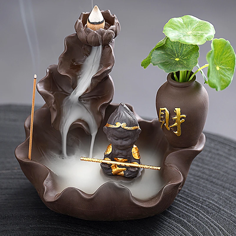 Craft Aromatic Candles Burners Waterfall Incense Fountain Box Cone Rod Incense Bowl Vessel Cascade Burn Incienso Cascada Home