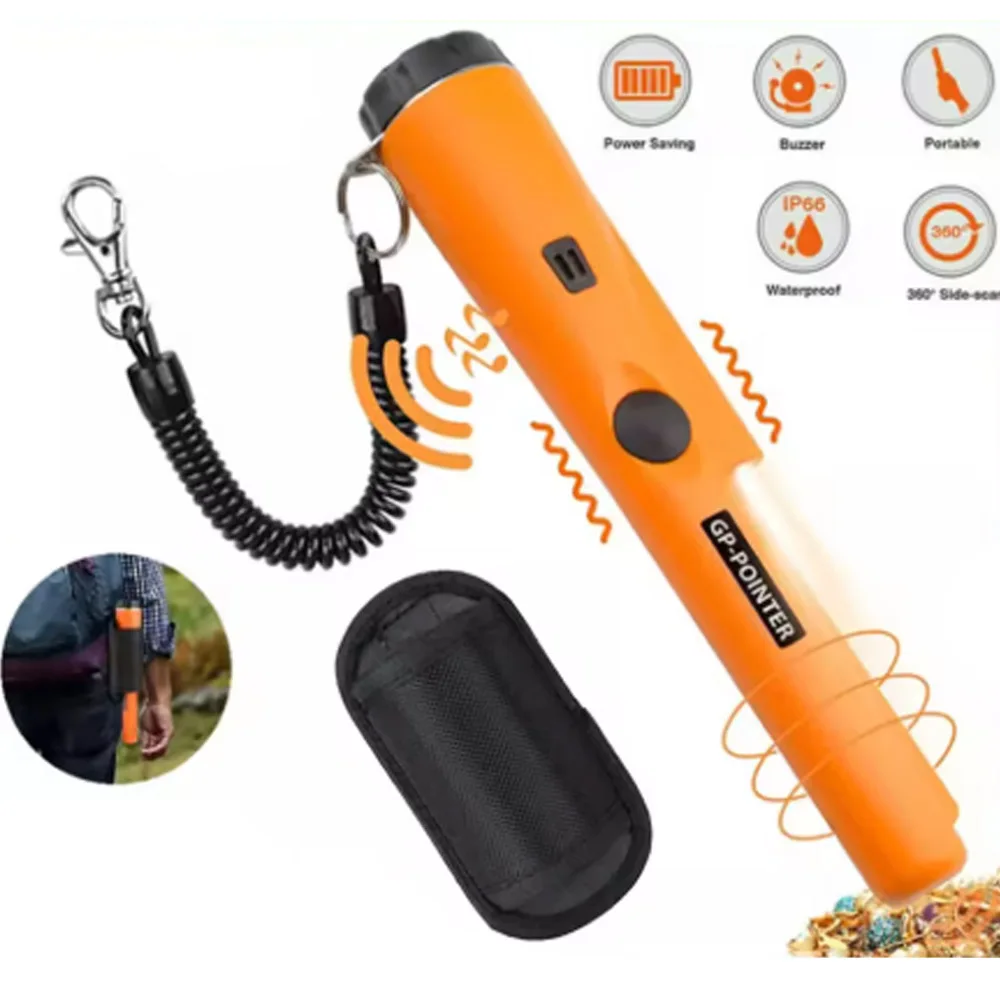 Waterproof Pinpointer GP-pointer Handheld Metal Detector Positioning Rod Treasure Detecting Tool With Bracelet LED Light