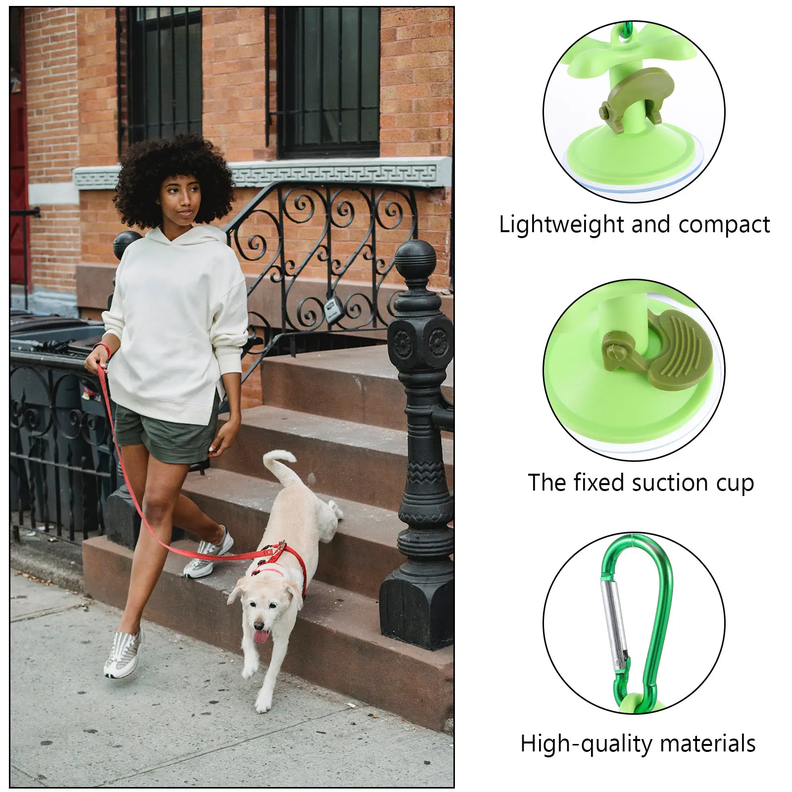 

Premium Pet Suction Cup Dog Cat Fixed Device Sturdy Leash Holder For Ceramic Glass Metal With Carabiner Dog Sucker Pet Supply