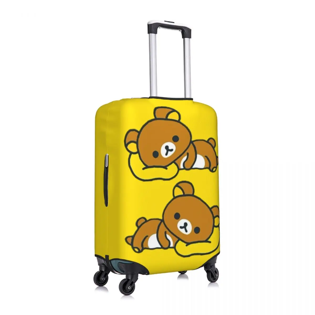 Capa elástica para bagagem de desenho animado Rilakkuma personalizada, capa protetora para mala de viagem, serve para 18-32 polegadas