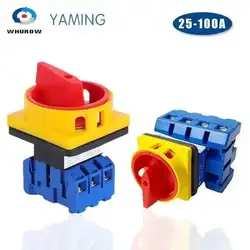 YMD11 3P 690V 25/32/40/63/80/100A Isolator Switch Padlock Disconnect Selector With ON-OFF Panel Power Control Replace LW30