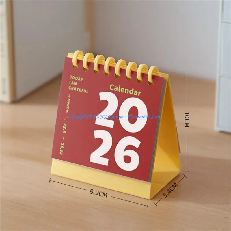 

2026 Desk Calendar from Jan 2026 to Dec 2026 Twin-Coil Binding Monthly Calendar