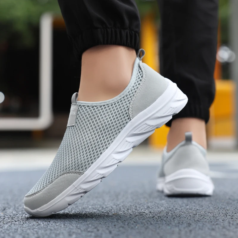 YRZL Herren-Sneaker, leicht, atmungsaktiv, Air-Mesh, lässige Laufschuhe, rutschfest, bequem, Slip-on-Sneaker für Herren – Detail 20