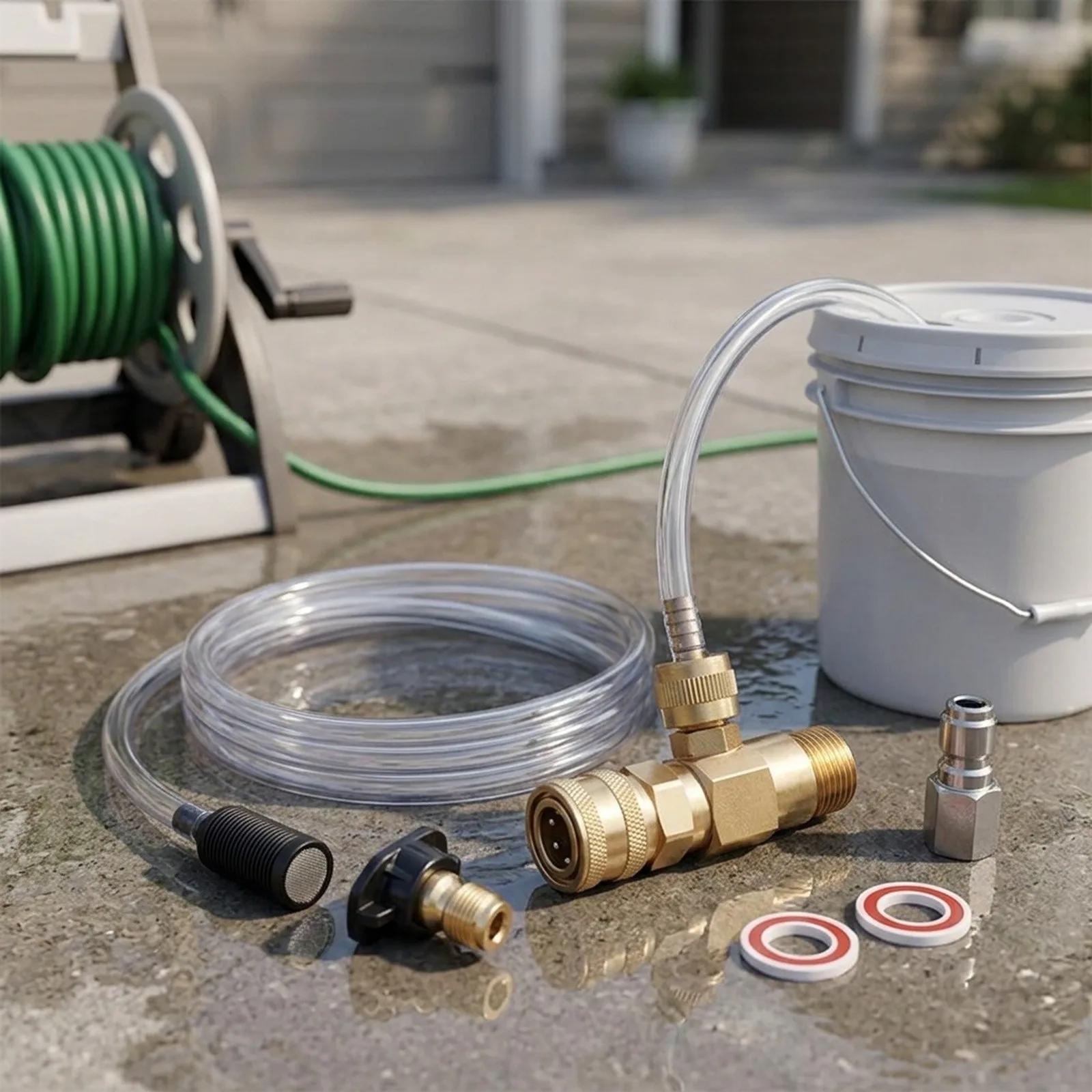 Garden Soap Nozzle Injector High Quality Pressure Washer Snap Coupler Soap Dispenser With Filter 3 Meter Hose Garden