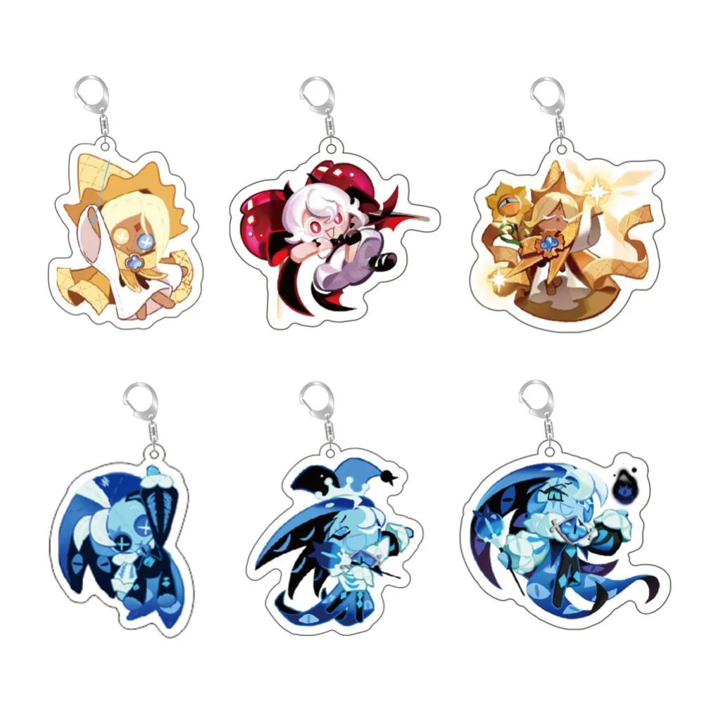 

Diy Cookie Run: Kingdom Acrylic Keychain Anime Peripheral Two-dimensional Vitality Girl Backpack Pendant Jewelry Holiday Gifts