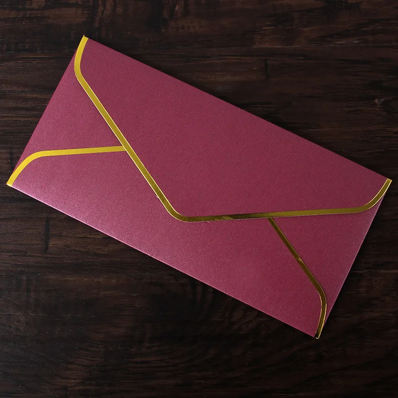 10pcs/batch envelope letter paper minimalist gilded envelope retro European style business envelope