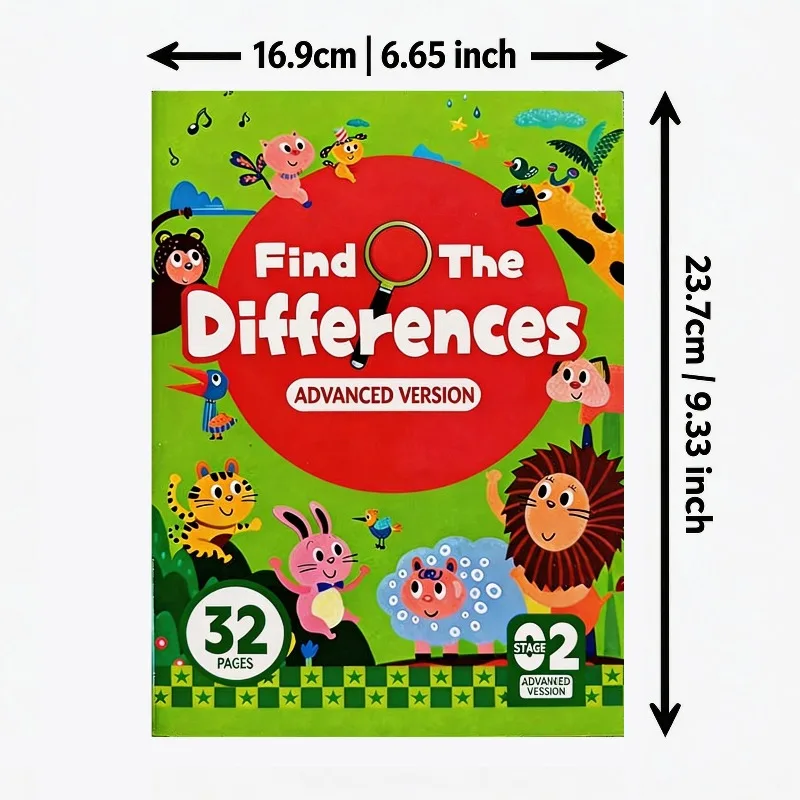 Find Different Game Book, Focus Training, Find Different,visually Discover Big Challenges Fun Books and Picture Books