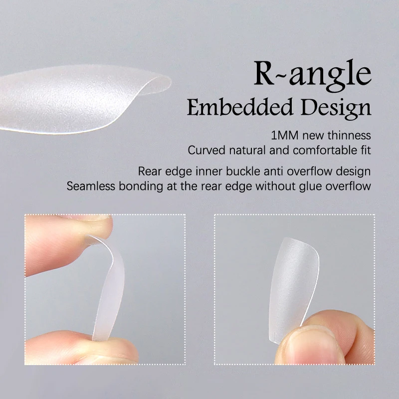 100 Stuks/doos Matte Nep Nagel Geen Vijlen Druk Op Valse Nagel Medium Korte Ontwerp Zachte Gel Tip Voor Nail Art uitbreiding