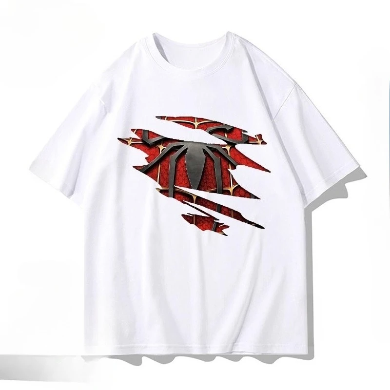 T-shirt a maniche corte da uomo Marvel's Avengers, Spider-Man estivo, Iron Man e Hulk Chest Logo stampato a maniche corte