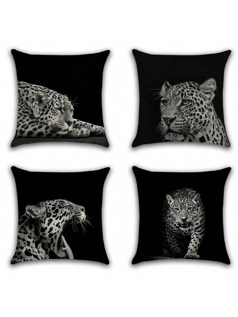 Throw Pillow Covers Fashion Lion, Tiger, Leopard Decorative Cases Sofa Cushion Covers Outdoor Cushion For Sofa Couch Bed Chair