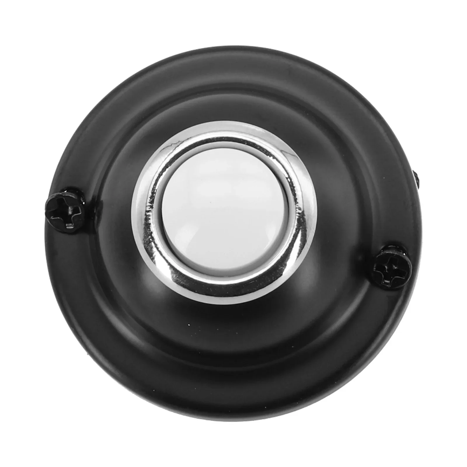 1 pçs redondo metal campainha botão preto com fio iluminado led para porta da frente de casa dois buracos campainhas inteligentes novo