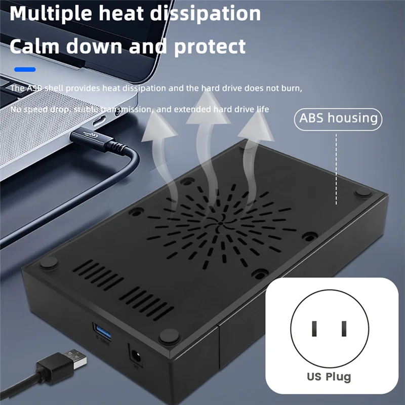 3.5 inci HDD penutup USB 3.0 untuk SATA Hard Drive Case SSD Enclosure eksternal Solid State Hard Drive kotak Disk-US Plug