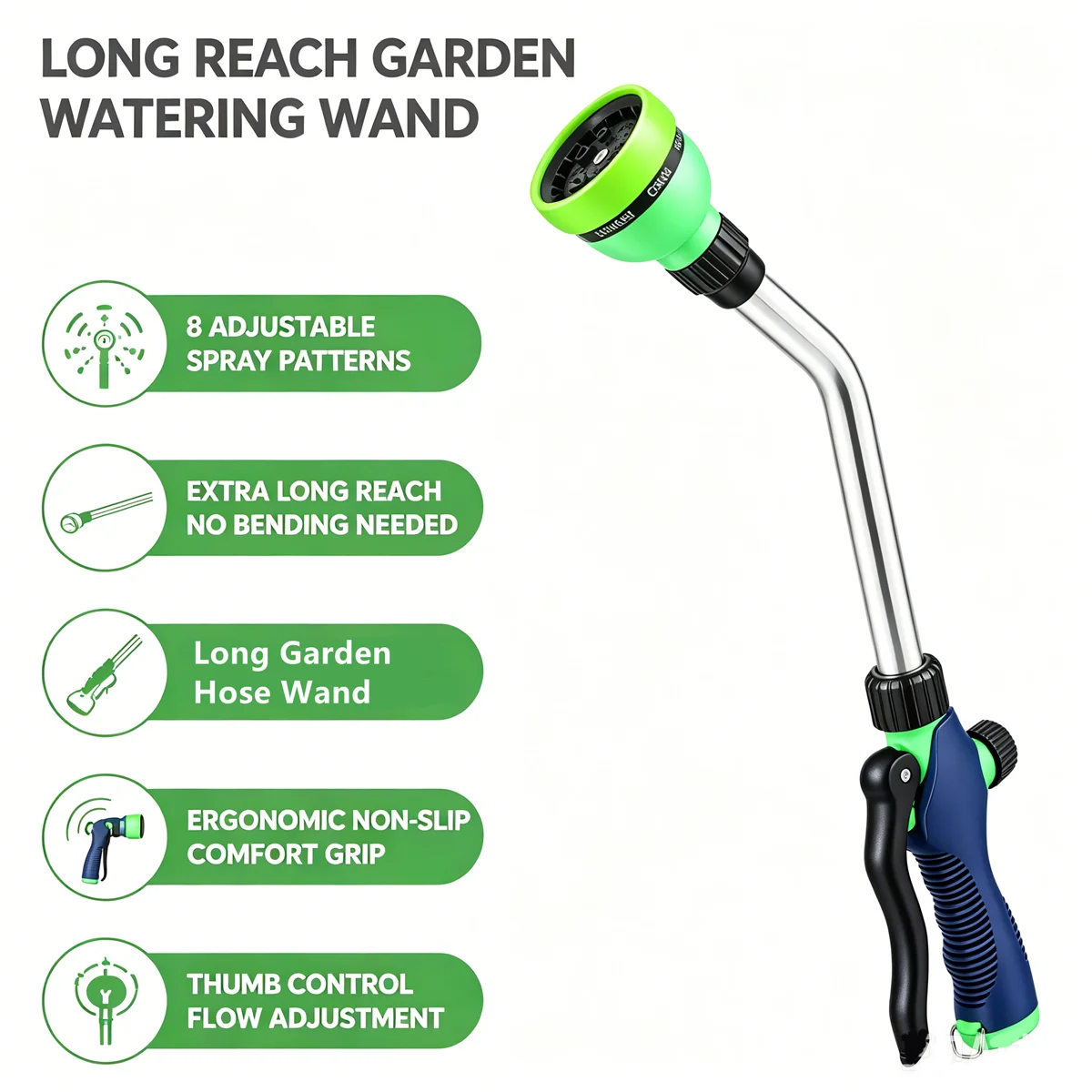Garden Watering Wand Aluminum Spray - 18 Inch Garden Watering Wand 8