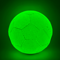 1pc Size 5 Luminous Soccer Ball Professional PU Leather Reflective Football Glow-in-the-Dark Design for Indoor And Outdoor play
