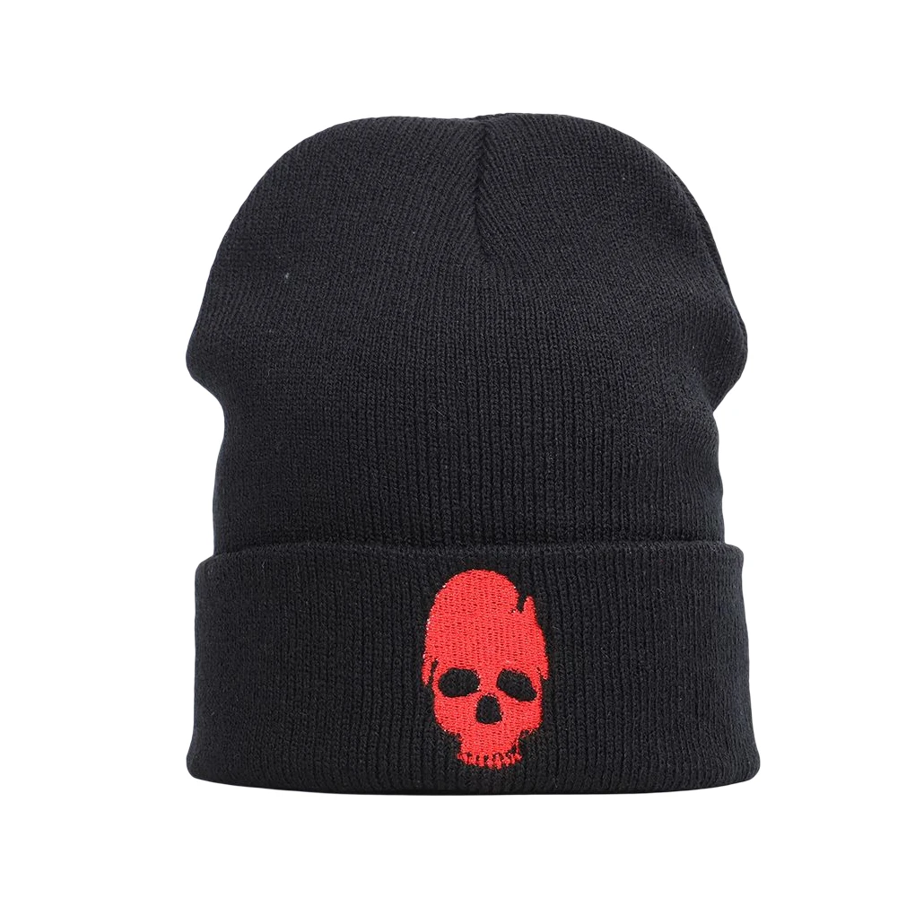 

Unisex Punk Skull Cap Korean Hip Hop Personalized Knitted Hat Winter Fall