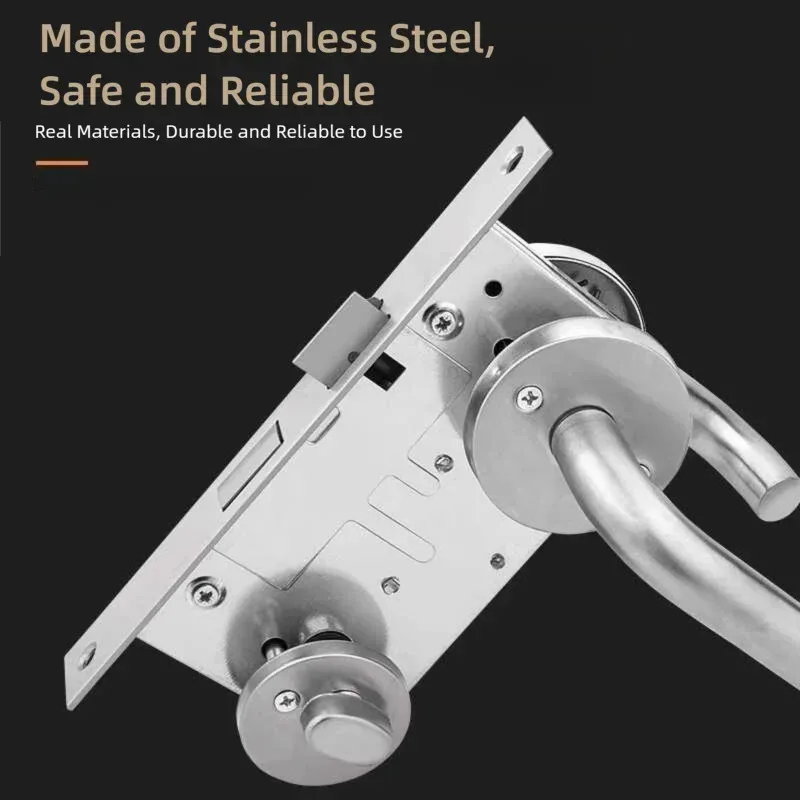 Stainless Steel Fire Lock Escape Door Corridor Door Universal Door Lock Complete Set Of Convenient Installation Universal Lock