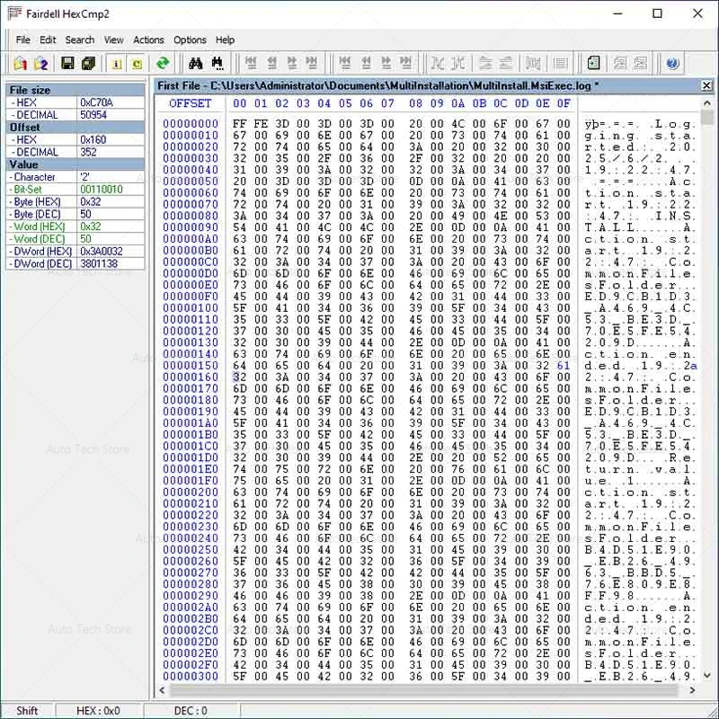 BIN File Editing Comparator HexCmp2 V2.34 Hex Editor Unlimited Hex Cmp Modify Files in A Hex Mode Work with Winols Convenient