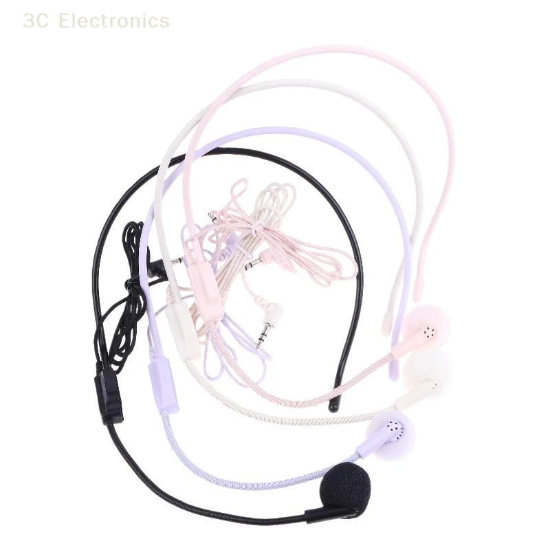 1 قطعة السلكية 3.5 مللي متر التوصيل دليل محاضرة الكلام سماعة Mic المحمولة رئيس محمولة سماعة ميكروفون لاجتماع التدريس