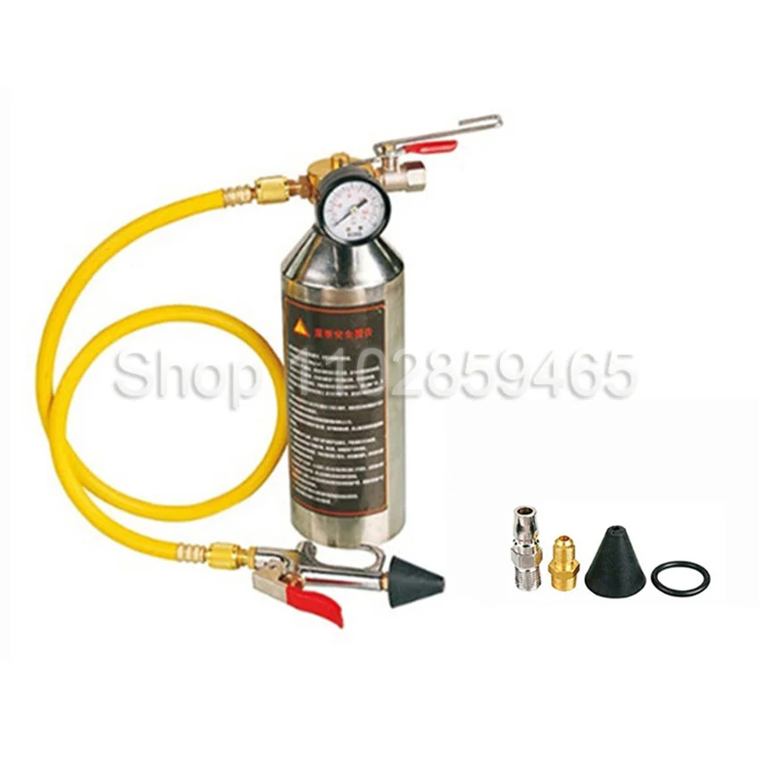 Automotive Air Conditioning Piping Condenser Canister Cleaning Bottle Kit Car A/C System Flush Set