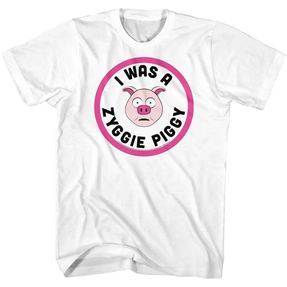 Bill and Ted I Was a Zyggie Piggy White T Shirt