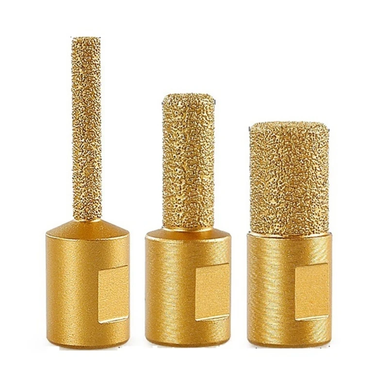 1PC M10 Round Shank Vacuum Brazed Burr Rotary Grinding Head for Angle Grinder High Efficiency Edges Trimming and Grooving Tool