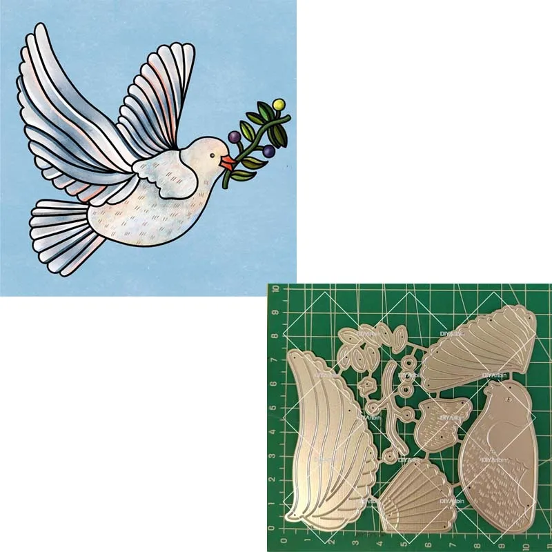 dove metal cutting dies craft Photo album clear stamps greeting cuts for card making spring layering die