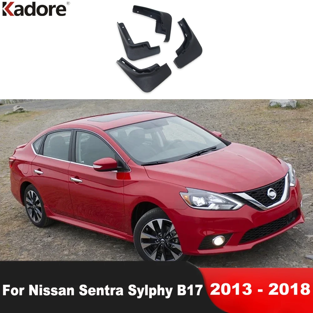 Car Mudflaps For Nissan Sentra Sylphy B17 2013-2015 2016 2017 2018 Mudguard Mud Flaps Splash Guards Wheel Fender Accessorie