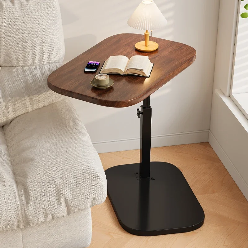 

Adjustable Height Side Table Portable Bedside Stand Rotating Small Table for Living Room Bedroom
