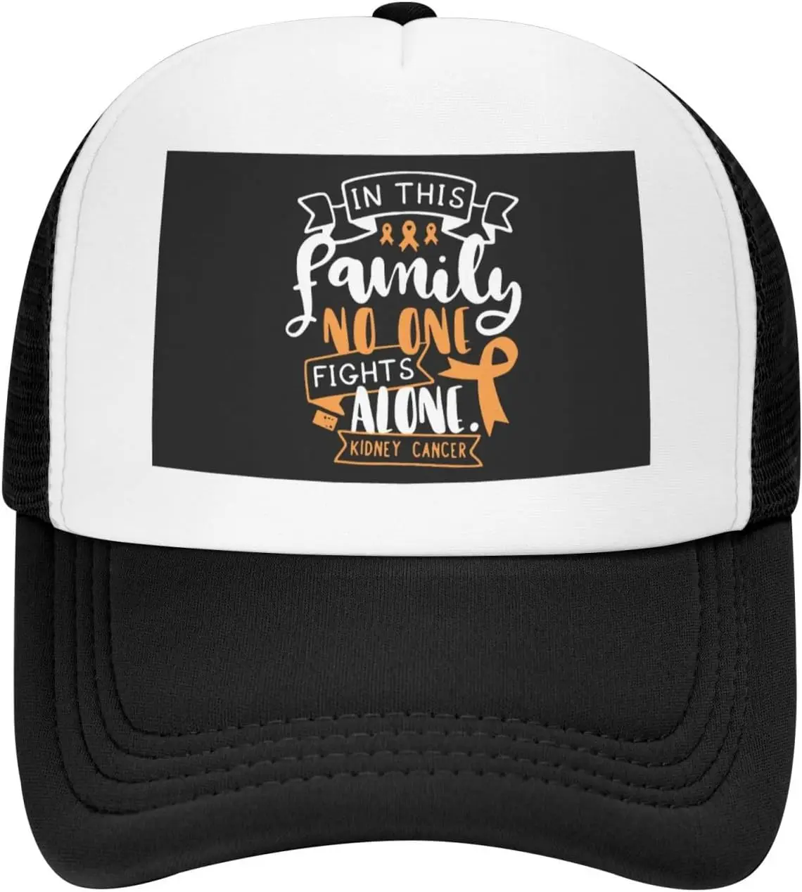 Kidney Cancer Awareness Trucker Hat Breathable Mesh Unisex Snapback Cap for Outdoors