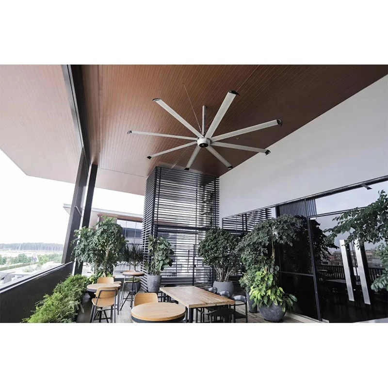 Ventilador de Techo Industrial para Taller, Motor Eléctrico de 220v, 12 pies, 16 pies, 10 pies, 750w, Ventilación HVLS, Ventilador de Techo PMSM HVLS