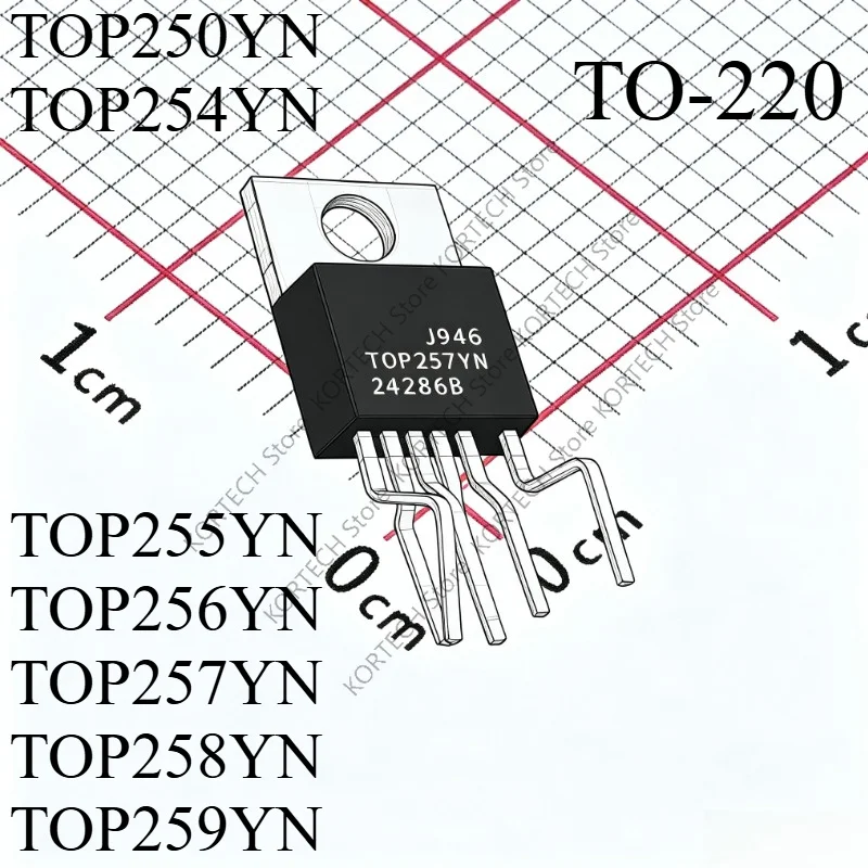 5PCS/Lot Original TOP259YN TOP258YN TOP257YN TOP256YN TOP255YN TOP254YN TOP250YN TO-220 Power management IC chip