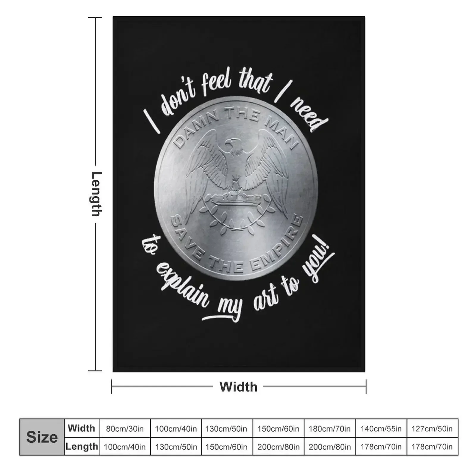 I do not feel the need to explain my art to you! Throw Blanket couch cozy soft plush fuzzy picnic outdoor blanket