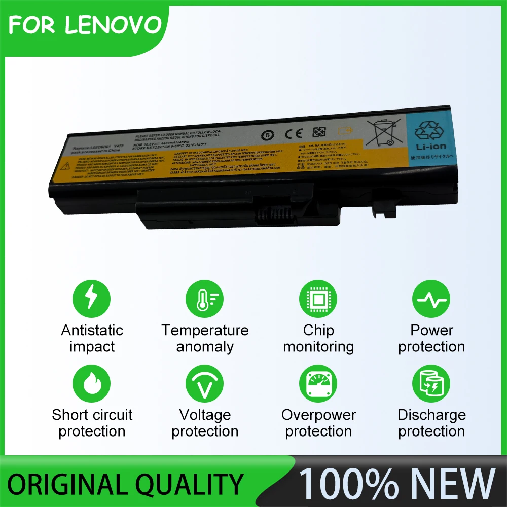 Brand New 10.8V 5200mAh Y470 Battery Code:L10P6F01 Notebook Laptop Battery for LENOVO IdeaPad Y470 Y470A Y470D Y470G Y471 Y570