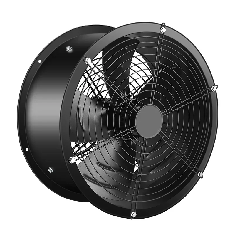 Low-noise external rotor axial fan, single-phase three-phase industrial duct silent high-speed fan for kitchen