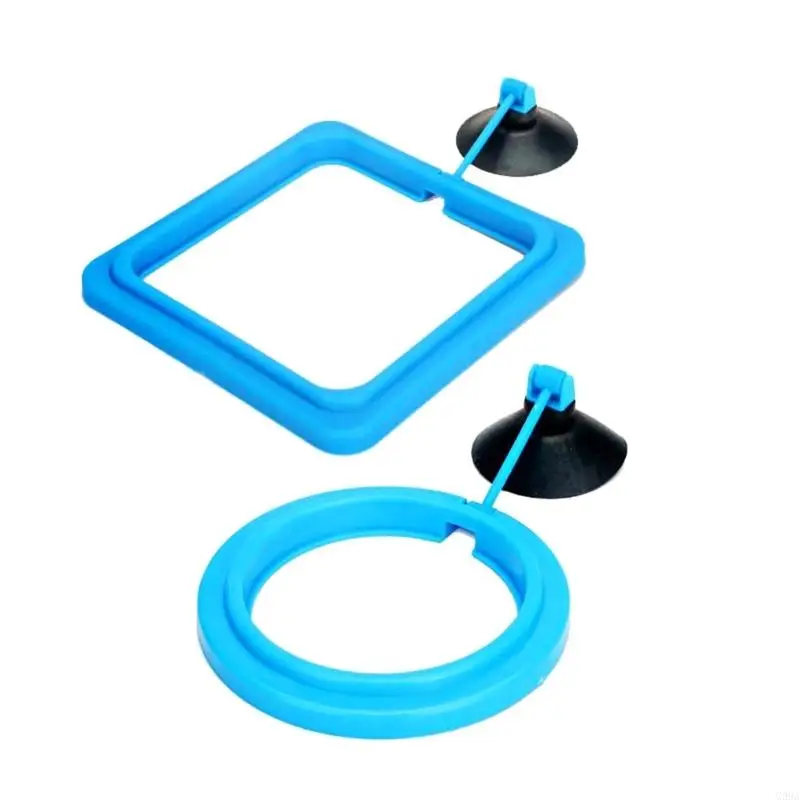 G99A 2pcs Water Tanks Feeding Circles Square Aquariums Floating Food Feeders Circle Universals Fish Tanks Accessory