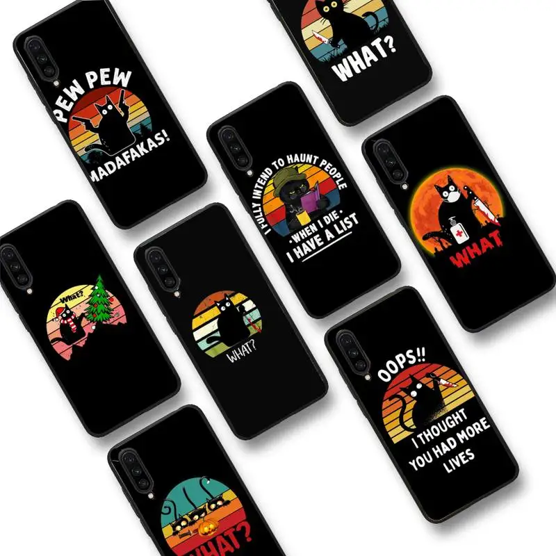 Чехол для телефона Funny Black Cat What для Xiaomi mi9 mi8 F1 9SE 10lite note10lite Mi8lite Coque для xiaomi mi5x