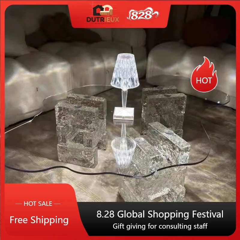 Transparent Acrylic Coffee Tables Irregular Nordic Modern Side Coffee Tables Luxury Designer Koffietafels Furniture For Home