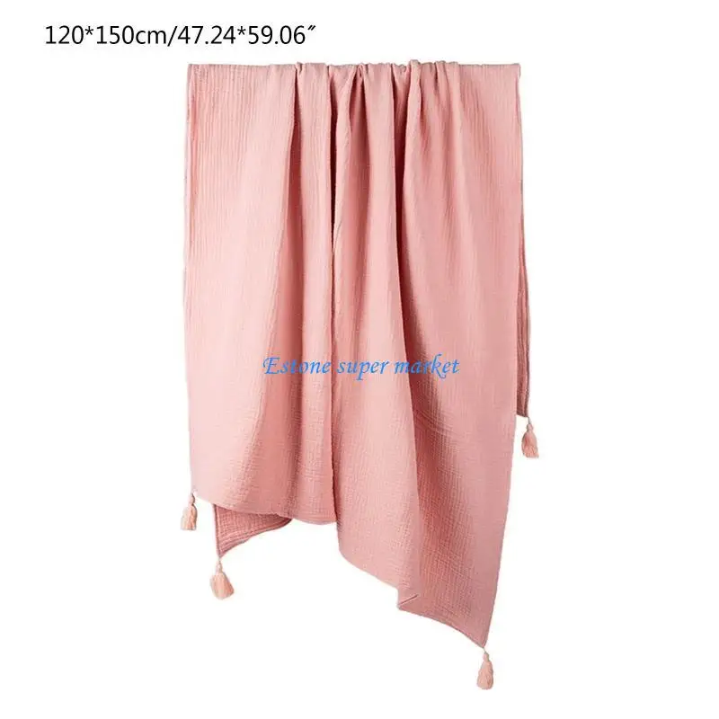 090B 120x150 سنتيمتر الطفل تلقي بطانية كيس النوم القطن الناعم 4 طبقات الشاش القطن الشاش قماش للف الرضع بلون كيس النوم #6