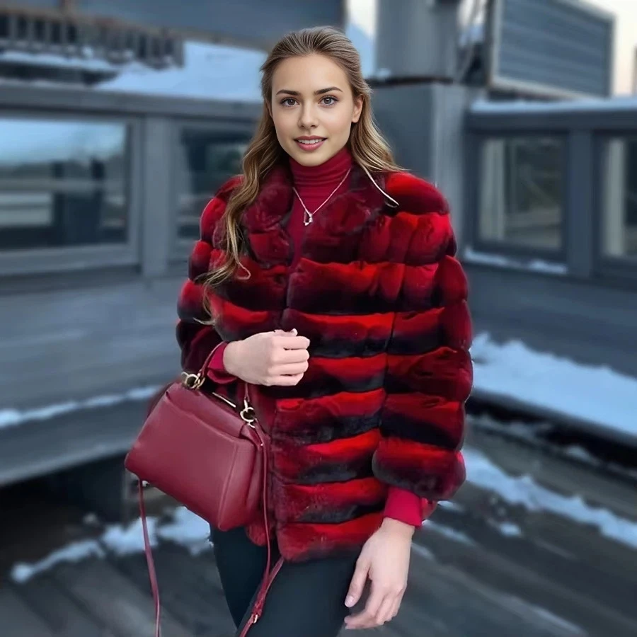 Luxury Cropped Fur Jacket New Winter Women Coats Coat High Quality Best Selling