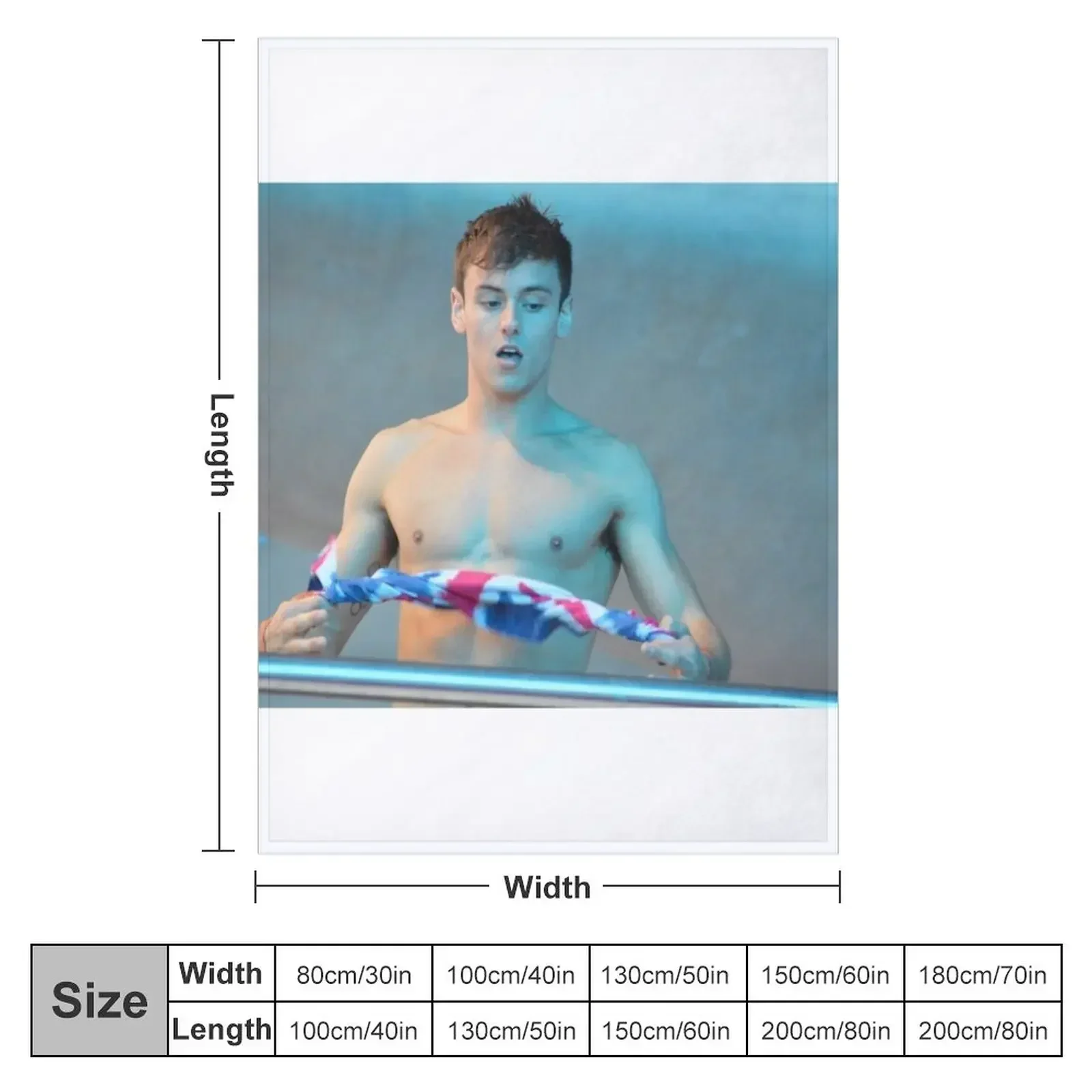 Tom Daley 2016 with GB towel Throw Blanket cosplay anime Luxury Brand Blankets