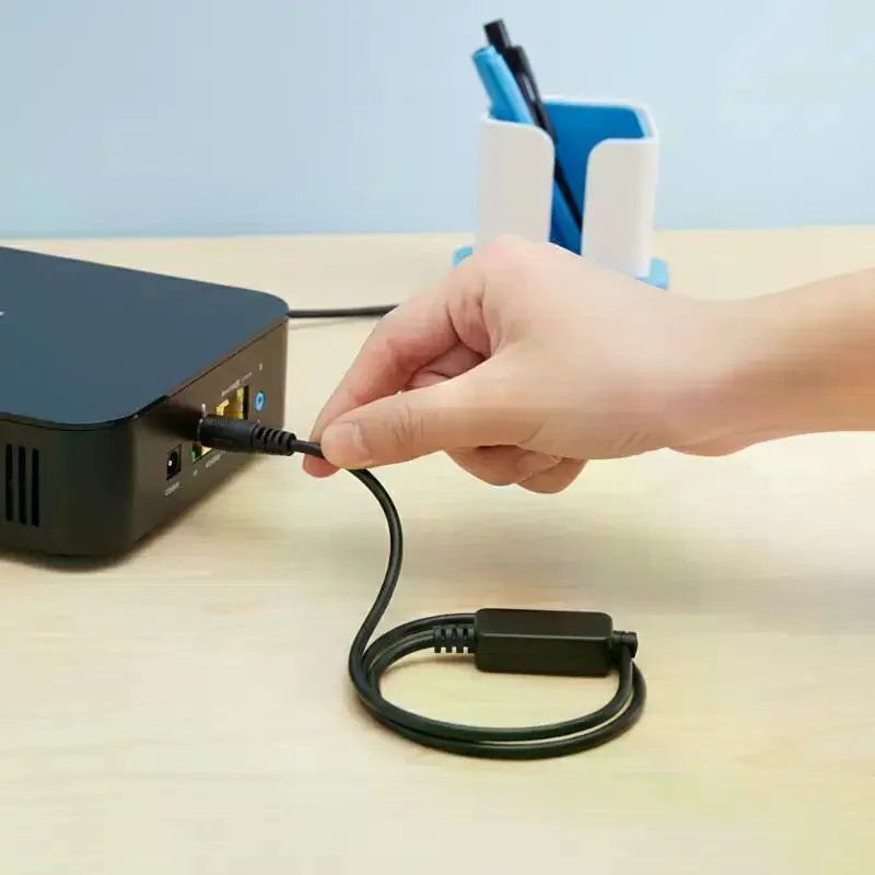 24H Automatic Power Off Router Rebooter 60CM DC 5V 15V WiFi Reset for Home Office Uninterrupted Network Connection
