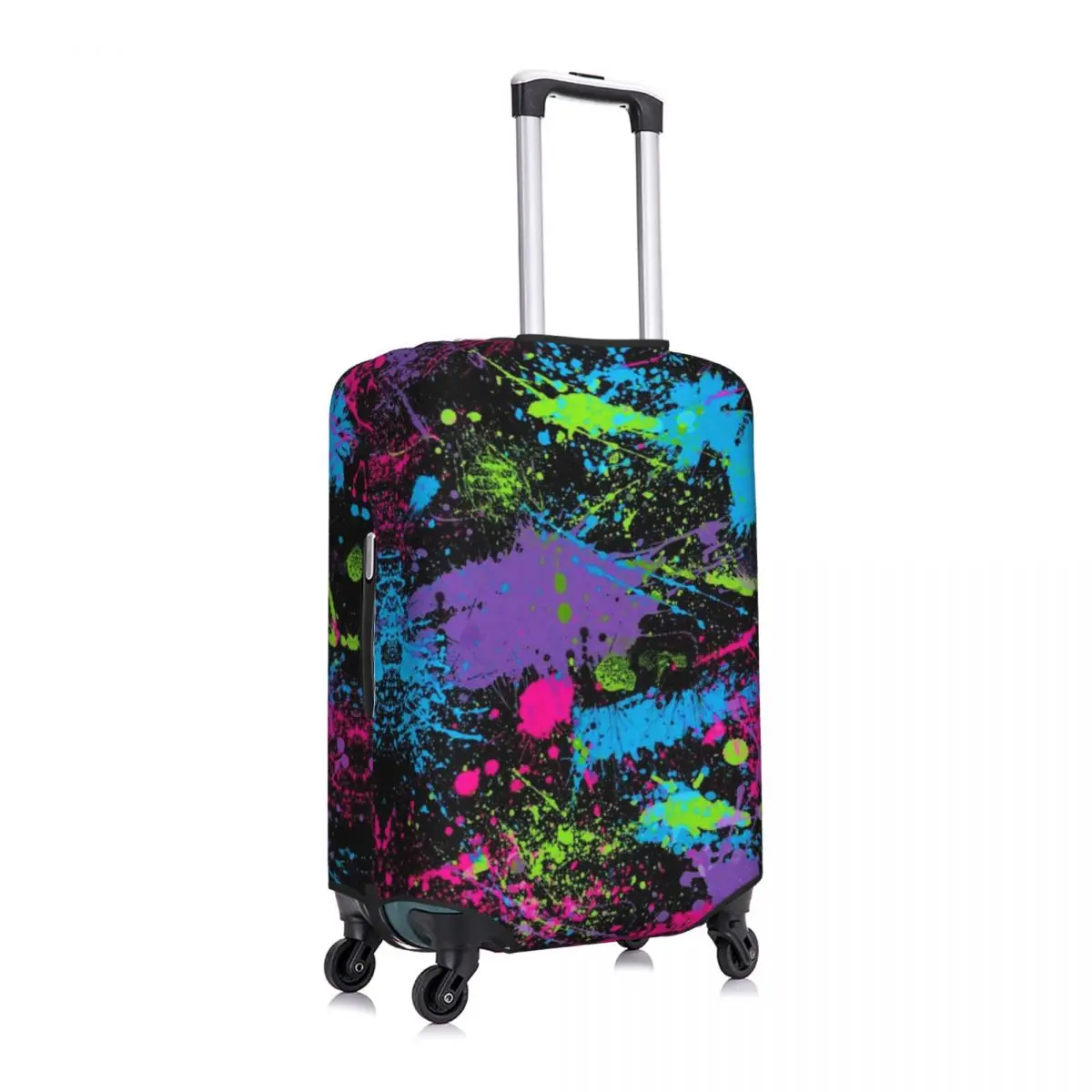 Custom Funny Colorful Abstract Graffiti Camouflage Pop Art Luggage Cover Protector Elastic Travel Suitcase Covers