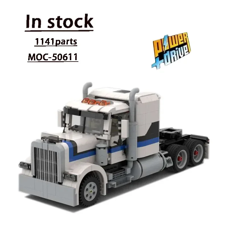 MOC-50611 الأبيض الكلاسيكي RC 379 شاحنة نقل المدينة اللبنات نموذج 1141 أجزاء الكبار الاطفال عيد ميلاد اللبنات لعبة