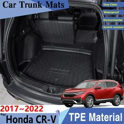 Car Trunk Mat for Honda CR V Accessories CRV 2017~2022 2018 2019 Breeze 5 Seats Car Rear Cargo Tray Trunk Rear Pads Accessories